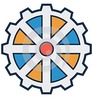 Cog, cogwheel Isolated Vector Icon can be easily modified or edit photo