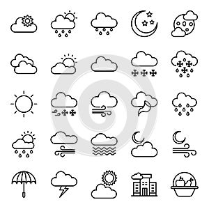 Cold Weather line Icons Pack