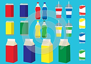 Colorful set of beverage