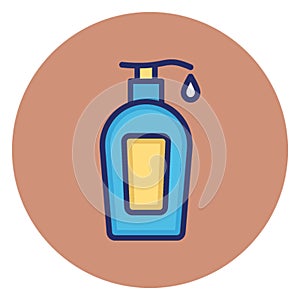 Cosmetic, sunblock Vector Icon which can easily edit photo