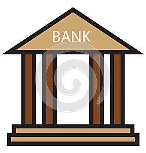 Courthouse Isolated Vector Icons That can be easily modified or edit