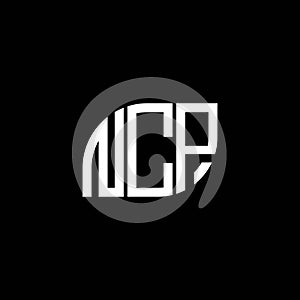 NCP letter logo design on BLACK background. NCP creative initials letter logo concept. NCP letter design