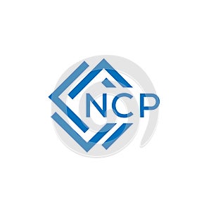 NCP letter logo design on white background. NCP creative circle letter logo concept photo