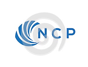 NCP letter logo design on white background. NCP creative circle letter logo concept. NCP letter design photo