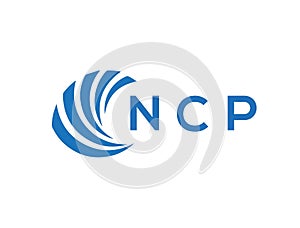 NCP letter logo design on white background. NCP creative circle letter logo concept. NCP letter design