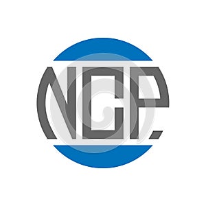 NCP letter logo design on white background. NCP creative initials circle logo concept. NCP letter design