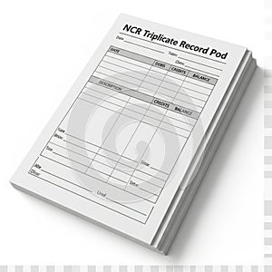 Ncr triplicate record pod isolated on white background