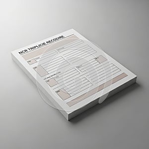 Ncr triplicie recode form isolated on white background