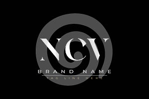 NCV abstract letter logo design