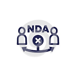NDA icon with people, Non Disclosure Agreement