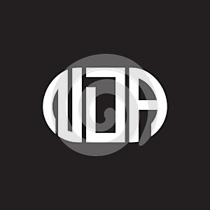 NDA letter logo design on black background. NDA creative initials letter logo concept. NDA letter design