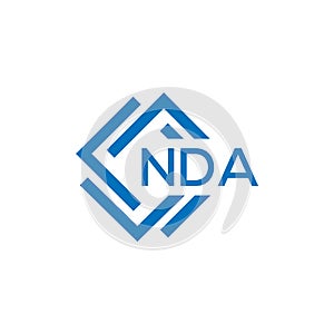 NDA letter logo design on white background. NDA creative circle letter logo concept.