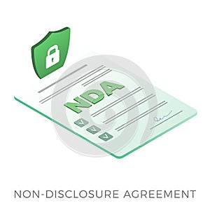 NDA - Non-Disclosure Agreement, proprietary confidentiality information document. Employer and employee contracts.