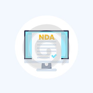 NDA, Non disclosure agreement, vector