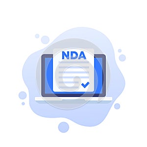 NDA, Non disclosure agreement vector icon