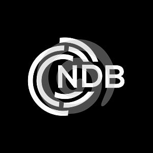 NDB letter logo design on black background.NDB creative initials letter logo concept.NDB vector letter design