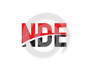 NDE Letter Initial Logo Design Vector Illustration