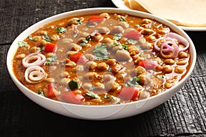 Ndian cuisine-spicy chick peas Chola Masala