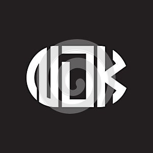 NDK letter logo design on black background. NDK creative initials letter logo concept. NDK letter design