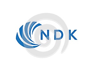 NDK letter logo design on white background. NDK creative circle letter logo concept. NDK letter design