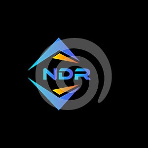 NDR abstract technology logo design on Black background. NDR creative initials letter logo concept