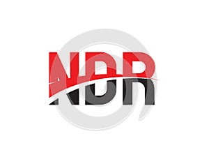 NDR Letter Initial Logo Design Vector Illustration