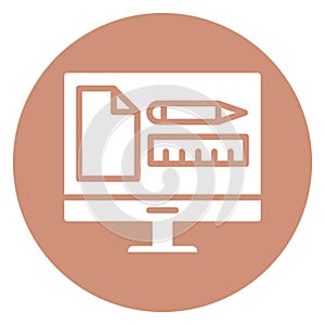 Drafting Isolated Vector Icon which can easily modify