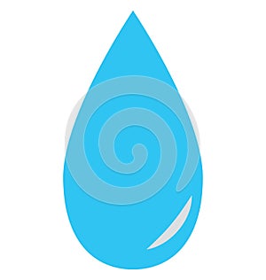 Drop, Water Drop Color Isolated Vector Icon editable