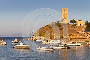 Nea Fokea port in Kassandra, Greece