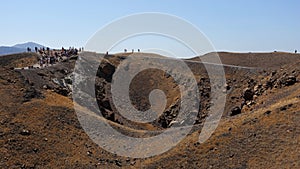 Nea Kameni craters, Santorini archipelago, Greece