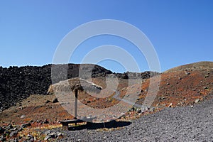 Nea Kameni island near Santorini in Greece