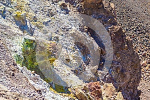 Nea Kameni island volcano crater Aegean Sea Greece