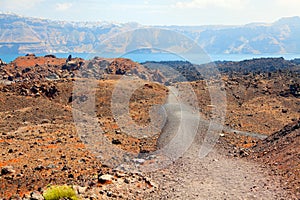 Nea Kameni volcanic island, Santorini