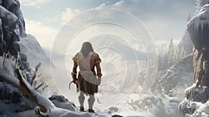Neanderthal Chronicles: An AI-Generated Glimpse into Prehistoric Snowy Life