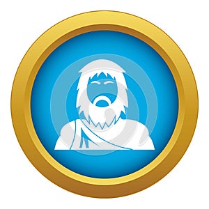 Neanderthal icon blue vector isolated