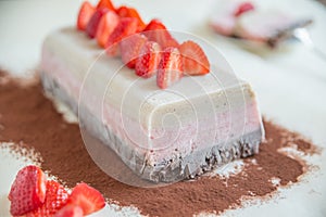 Neapolitan ice cream cake