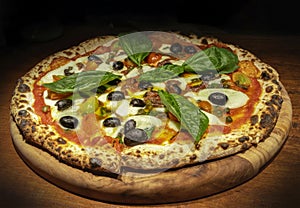 Neapolitan pizza - Naples pizza (Italian pizza napoletana Napoli pizza)
