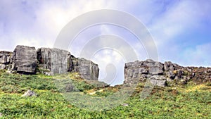 Near Cow and Calf Rocks, Ilkley Moor, Yorkshire, England, UK photo