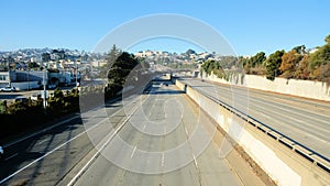 Near empty California freeway