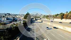 Near empty California freeway