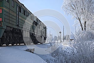 Nearer to a railway crossing