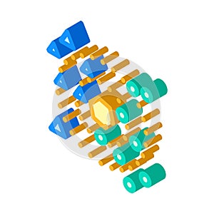 nearest neighbors knn algorithm isometric icon vector illustration