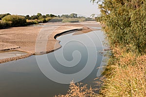 Rio Grande River as it runs through the west side of El Paso, Texas photo