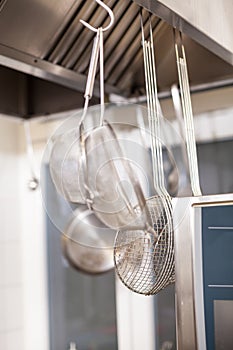 Neat interior of a commercial kitchen