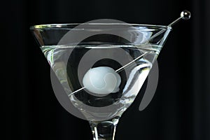 Neat Martini Garnished with Pearl Onion