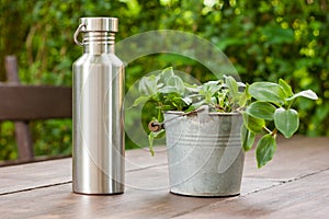 Neat reusable stainless steel bottle