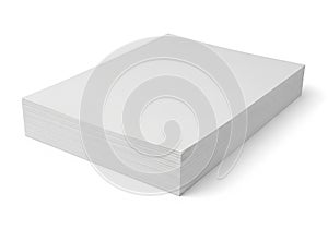 Stack of pristine white paper sheets ready for use