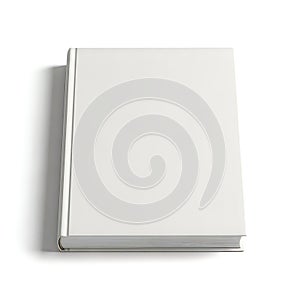 A neatly bound stack of white paper sheets on a plain background