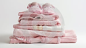 The Pink Baby Clothes Stack.AI generated image