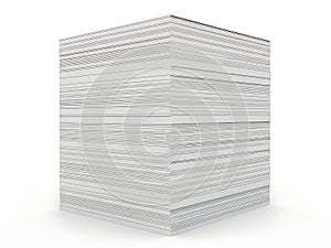 Stack of pristine white paper sheets